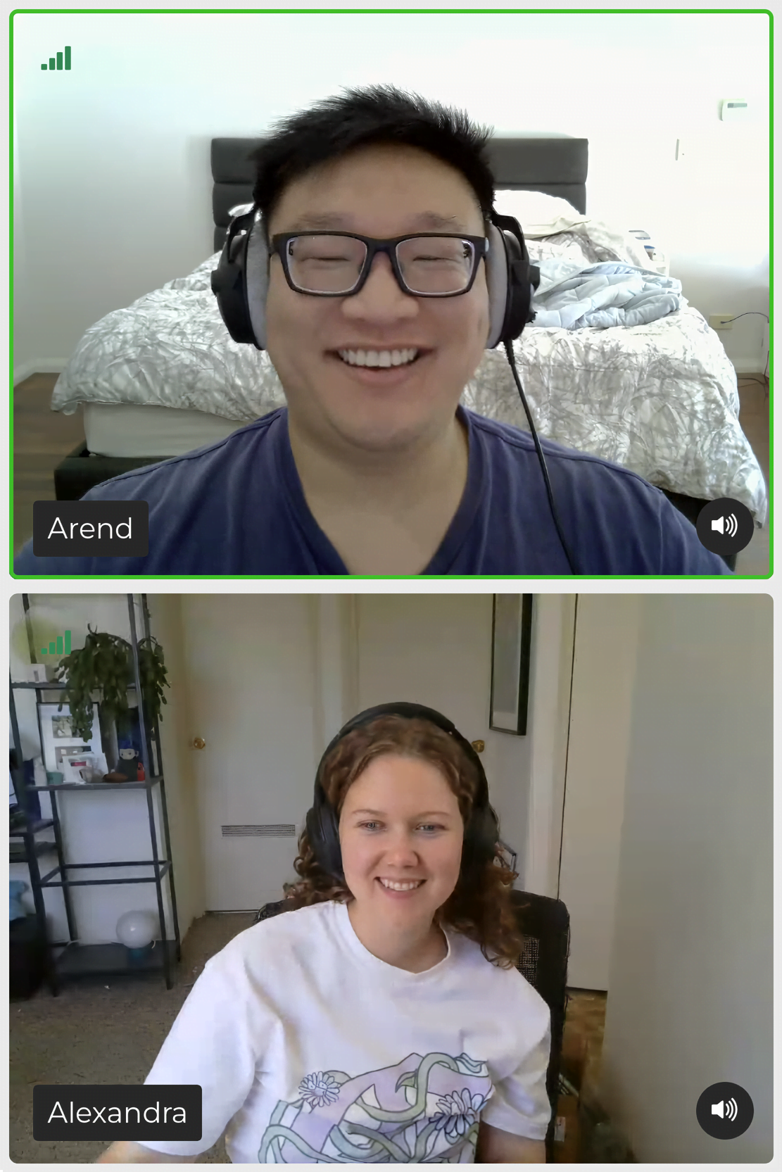 video call with two participants